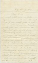 Henry Seiger letter to Annie Roland in Marietta, 1862, page 1
